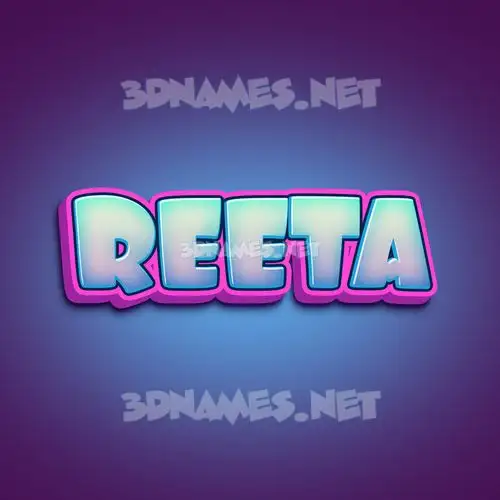 reeta in Phat Purple style - 3D name wallpaper