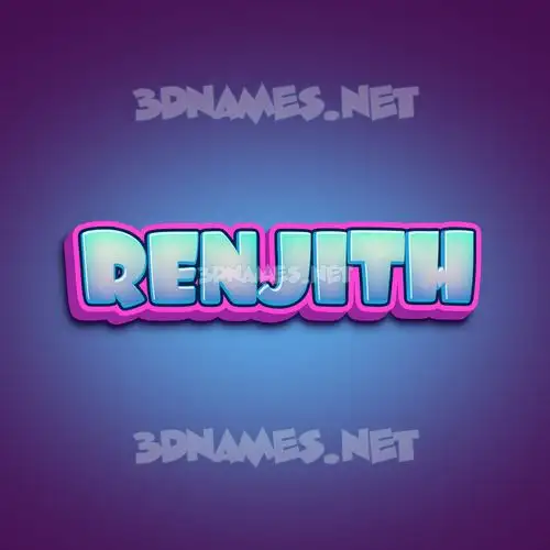 renjith in Phat Purple style - 3D name wallpaper