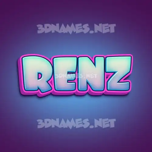 renz in Phat Purple style - 3D name wallpaper renz in Phat Purple style - 3D name wallpaper