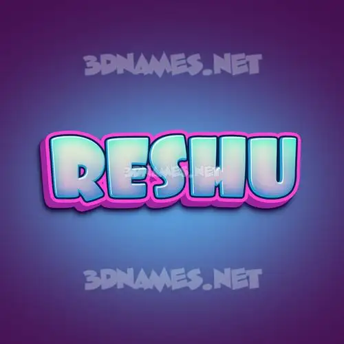 reshu in Phat Purple style - 3D name wallpaper reshu in Phat Purple style - 3D name wallpaper