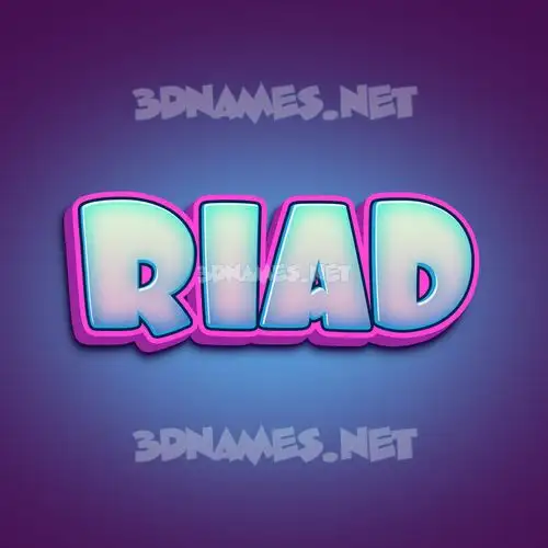 riad in Phat Purple style - 3D name wallpaper riad in Phat Purple style - 3D name wallpaper