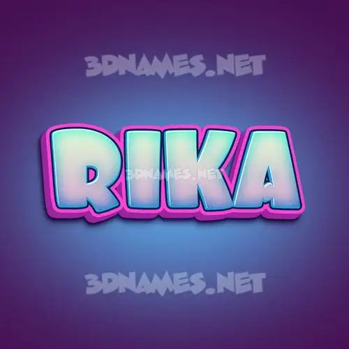 rika in Phat Purple style - 3D name wallpaper rika in Phat Purple style - 3D name wallpaper