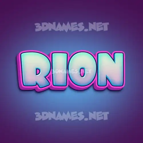 rion in Phat Purple style - 3D name wallpaper