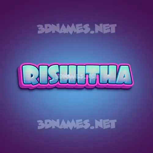 rishitha in Phat Purple style - 3D name wallpaper
