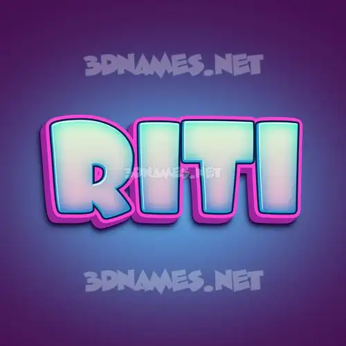 riti in Phat Purple style - 3D name wallpaper riti in Phat Purple style - 3D name wallpaper