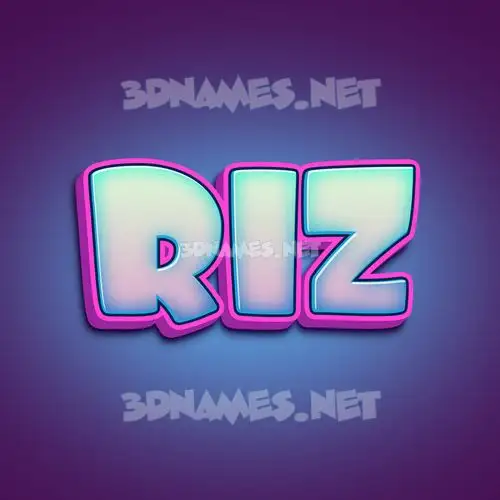 riz in Phat Purple style - 3D name wallpaper riz in Phat Purple style - 3D name wallpaper