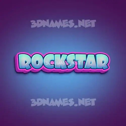 rockstar in Phat Purple style - 3D name wallpaper