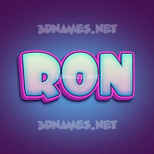 ron in Phat Purple style - 3D name wallpaper