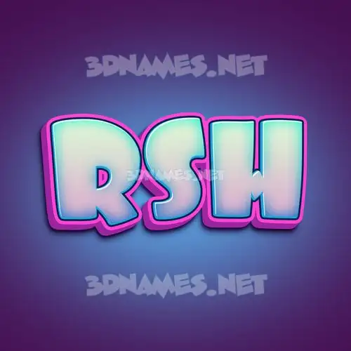 rsh in Phat Purple style - 3D name wallpaper