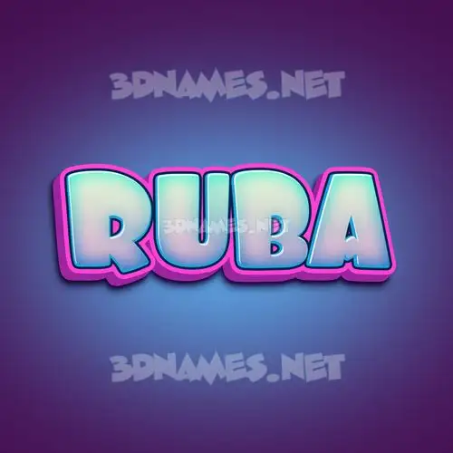 ruba in Phat Purple style - 3D name wallpaper