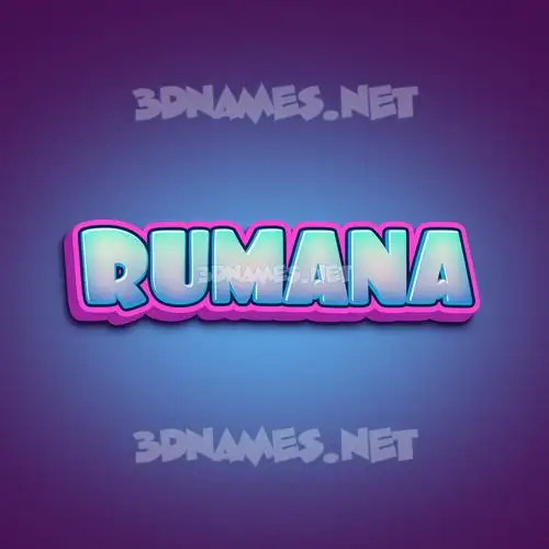 rumana in Phat Purple style - 3D name wallpaper