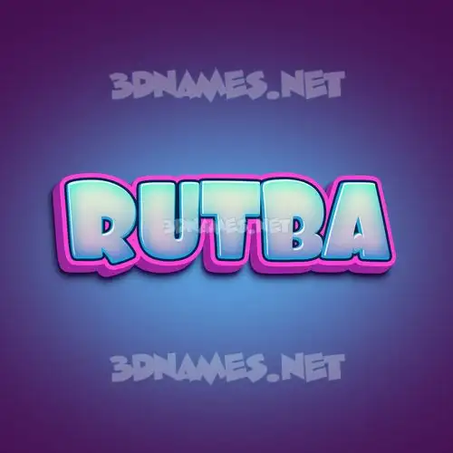 rutba in Phat Purple style - 3D name wallpaper rutba in Phat Purple style - 3D name wallpaper