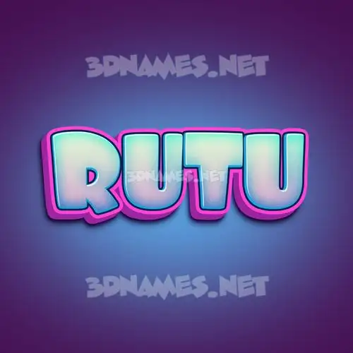 rutu in Phat Purple style - 3D name wallpaper rutu in Phat Purple style - 3D name wallpaper
