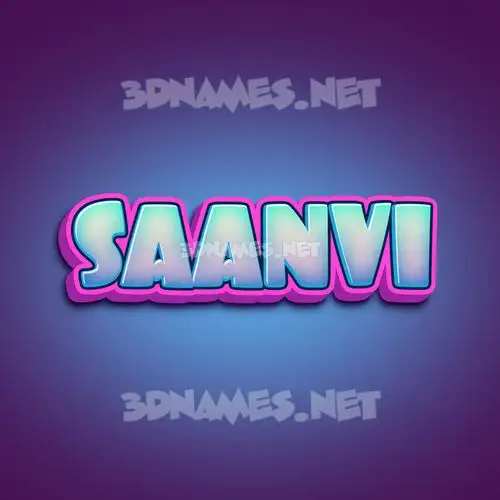 saanvi in Phat Purple style - 3D name wallpaper