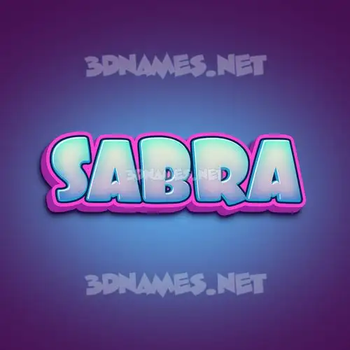 sabra in Phat Purple style - 3D name wallpaper