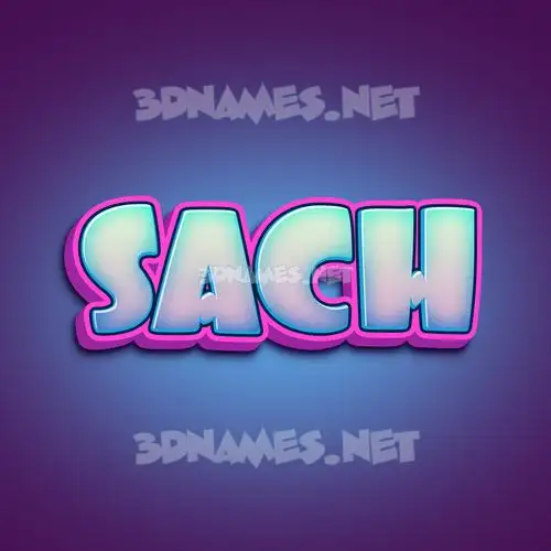 sach in Phat Purple style - 3D name wallpaper sach in Phat Purple style - 3D name wallpaper
