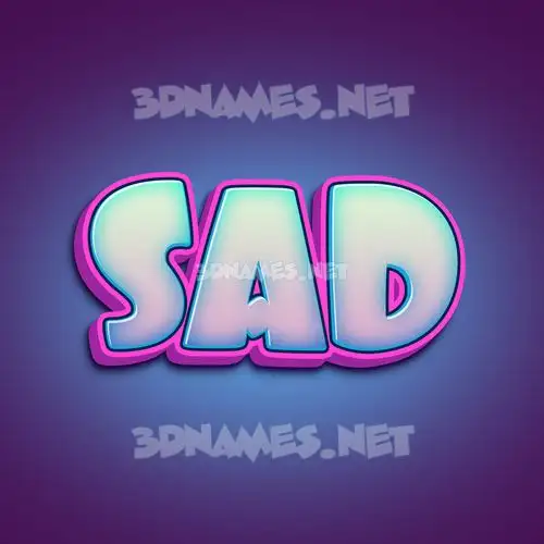 sad in Phat Purple style - 3D name wallpaper sad in Phat Purple style - 3D name wallpaper