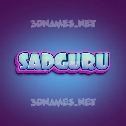 sadguru in Phat Purple style - 3D name wallpaper sadguru in Phat Purple style - 3D name wallpaper