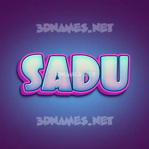 sadu in Phat Purple style - 3D name wallpaper sadu in Phat Purple style - 3D name wallpaper
