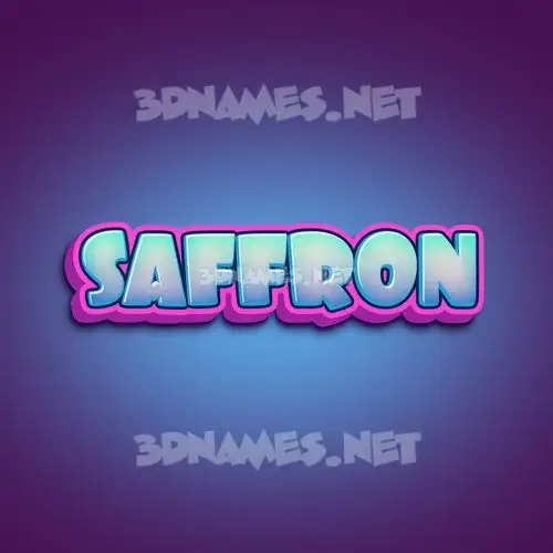 saffron in Phat Purple style - 3D name wallpaper