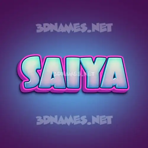saiya in Phat Purple style - 3D name wallpaper saiya in Phat Purple style - 3D name wallpaper