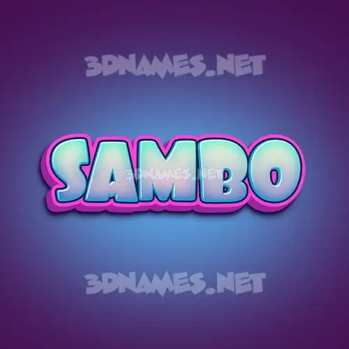 sambo in Phat Purple style - 3D name wallpaper
