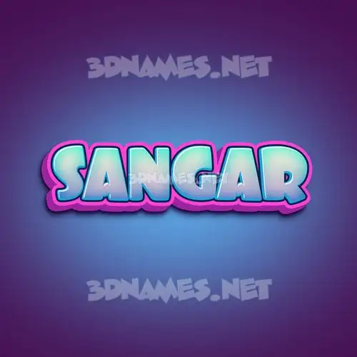 sangar in Phat Purple style - 3D name wallpaper sangar in Phat Purple style - 3D name wallpaper