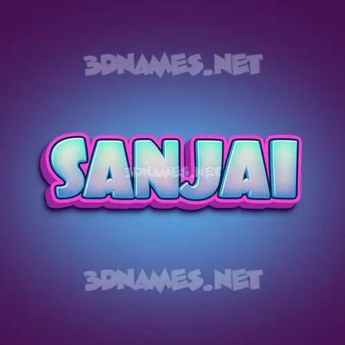 sanjai in Phat Purple style - 3D name wallpaper