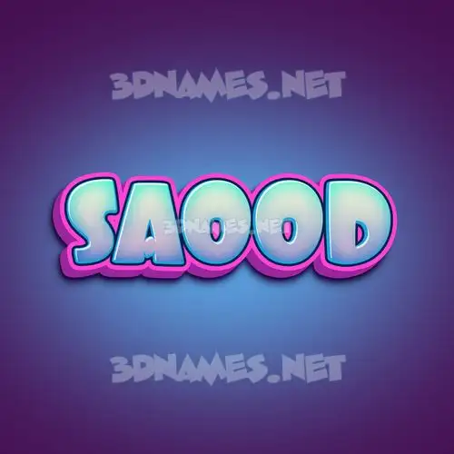 saood in Phat Purple style - 3D name wallpaper