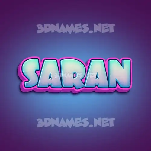 saran in Phat Purple style - 3D name wallpaper