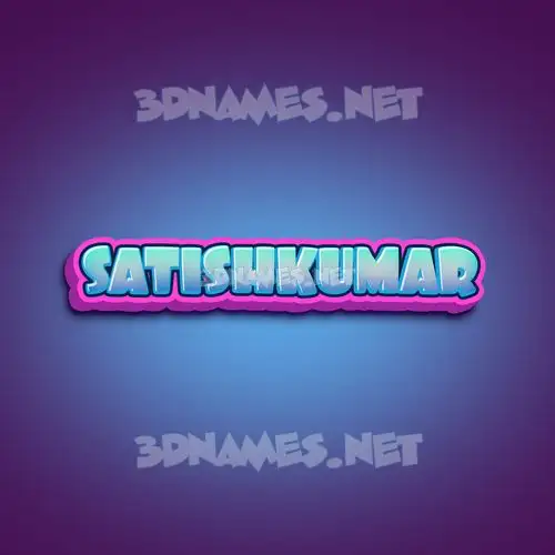 satishkumar in Phat Purple style - 3D name wallpaper