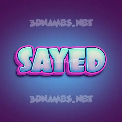 sayed in Phat Purple style - 3D name wallpaper sayed in Phat Purple style - 3D name wallpaper