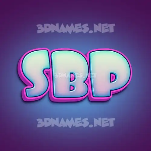 sbp in Phat Purple style - 3D name wallpaper