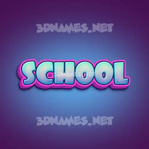 school in Phat Purple style - 3D name wallpaper school in Phat Purple style - 3D name wallpaper