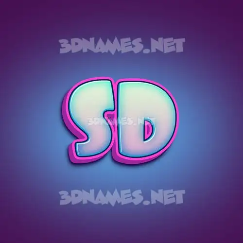 sd in Phat Purple style - 3D name wallpaper