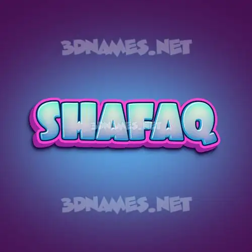 shafaq in Phat Purple style - 3D name wallpaper shafaq in Phat Purple style - 3D name wallpaper