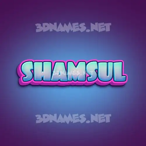 shamsul in Phat Purple style - 3D name wallpaper shamsul in Phat Purple style - 3D name wallpaper