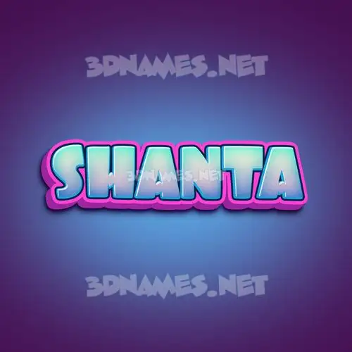 shanta in Phat Purple style - 3D name wallpaper
