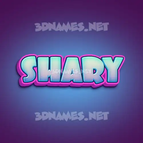 shary in Phat Purple style - 3D name wallpaper