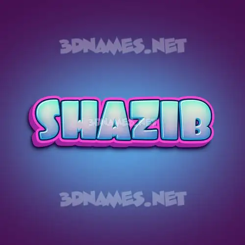 shazib in Phat Purple style - 3D name wallpaper