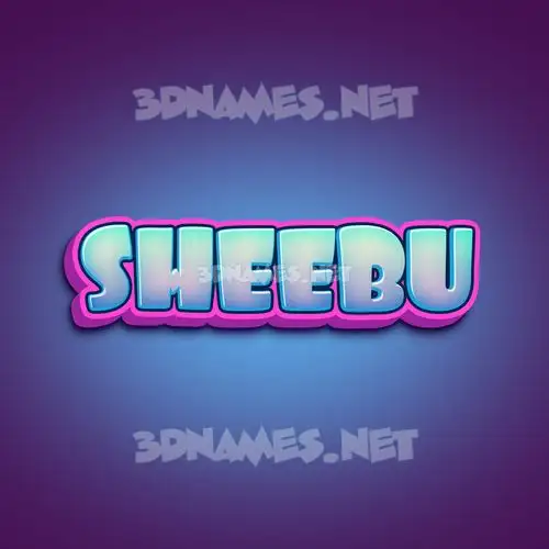 sheebu in Phat Purple style - 3D name wallpaper