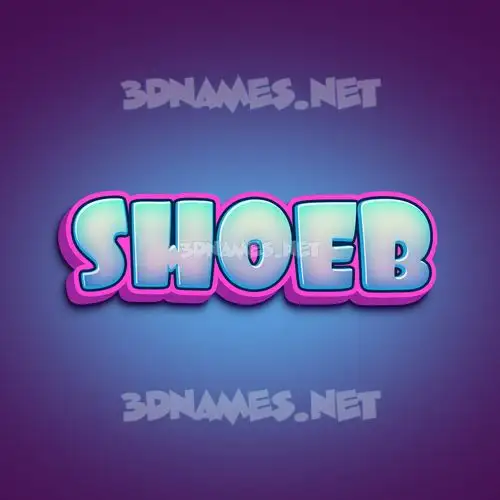 shoeb in Phat Purple style - 3D name wallpaper