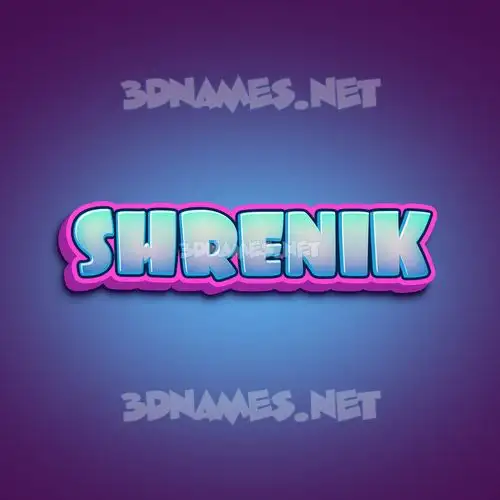 shrenik in Phat Purple style - 3D name wallpaper