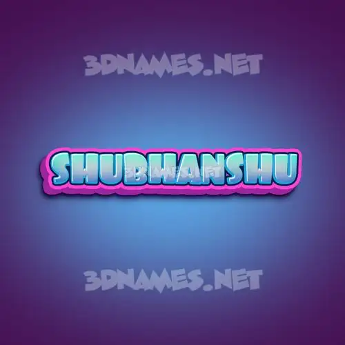 shubhanshu in Phat Purple style - 3D name wallpaper