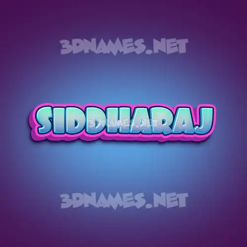 siddharaj in Phat Purple style - 3D name wallpaper