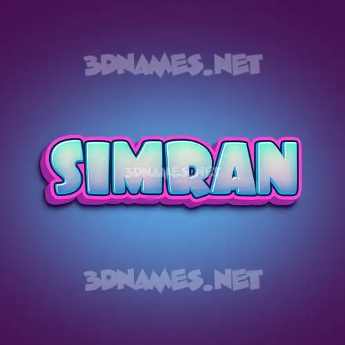 simran in Phat Purple style - 3D name wallpaper