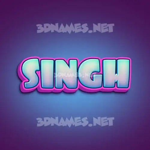 singh in Phat Purple style - 3D name wallpaper
