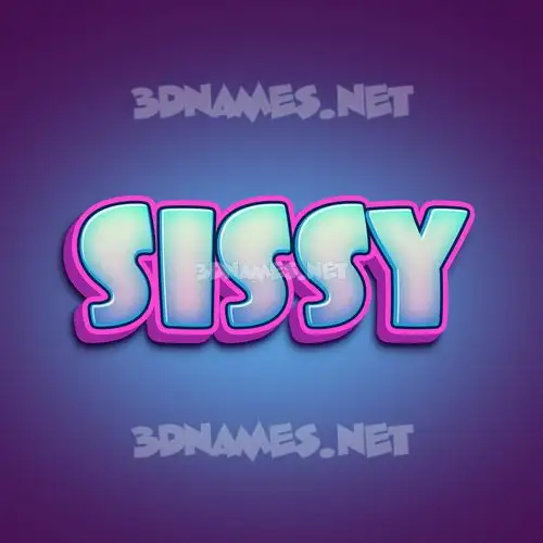sissy in Phat Purple style - 3D name wallpaper