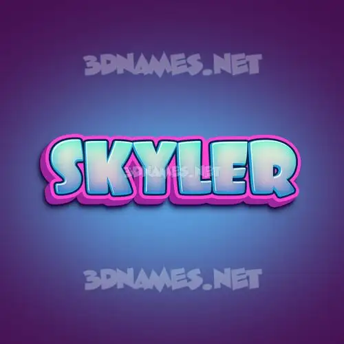 skyler in Phat Purple style - 3D name wallpaper