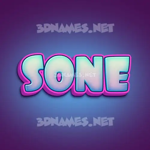 sone in Phat Purple style - 3D name wallpaper